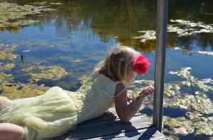 Child at Leonora Curtin Wetland Preserve
